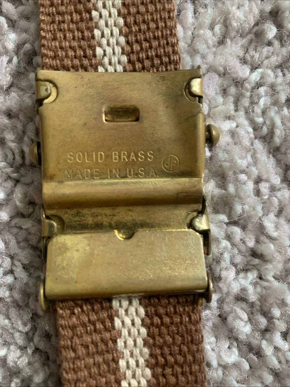 Vintage Boy Scouts Brown Belt with Brass Buckle 44